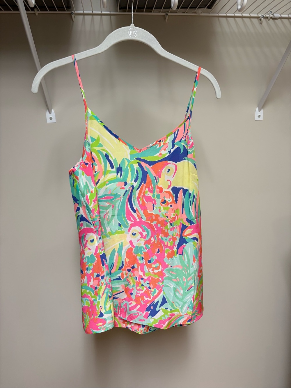 Lilly Pulitzer Neon Floral Spaghetti-Strap Camisole - Pink, Yellow, Green, Blue